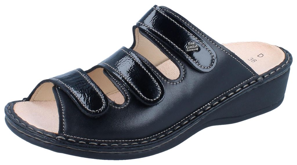 Comodo mulo Finn Comfort Pisa, Donna, Nero, Pelle, NUOVO - Immagine del prodotto 