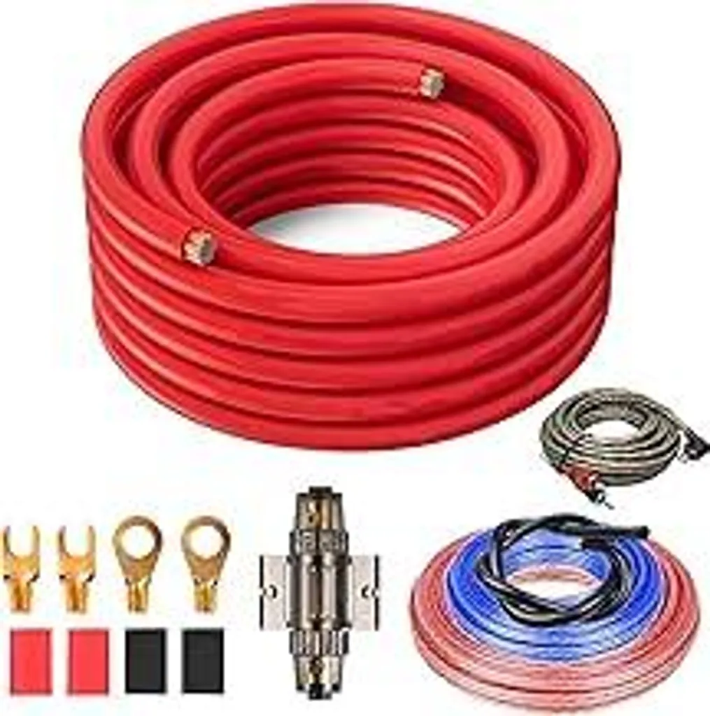 Kit Cablaggio Audio Auto 4GA 5M Subwoofer Power Set Completo - 1