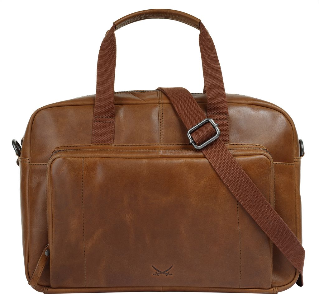 Sansibar Aktentasche Business Bag, Black Herren, Damen 021191 cognac