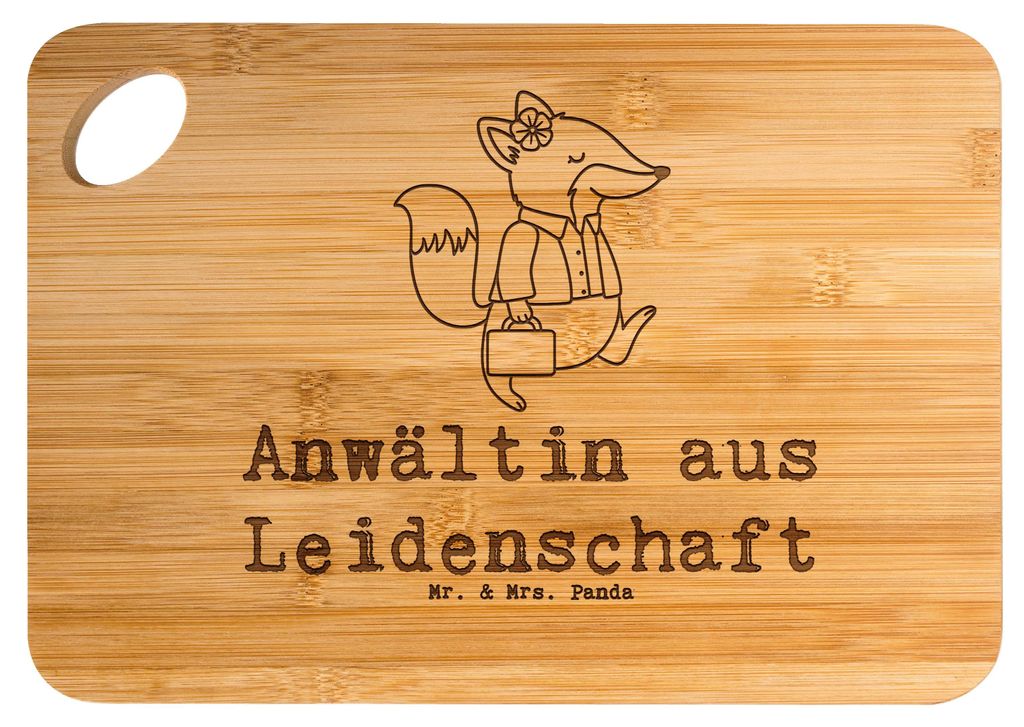 Mr. & Mrs. Panda Schneidebrett Anwältin Leidenschaft - Transparent - Geschenk, Juristin, Frühstücksbrett, Spruch, Küchenbrett, Lustig, Beruf, A...