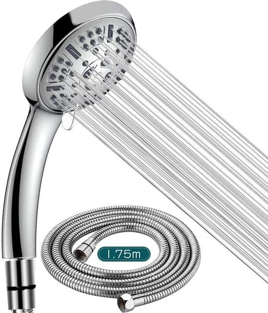 Douchette à main avec contrôle du débit d'eau - Qualité premium durable