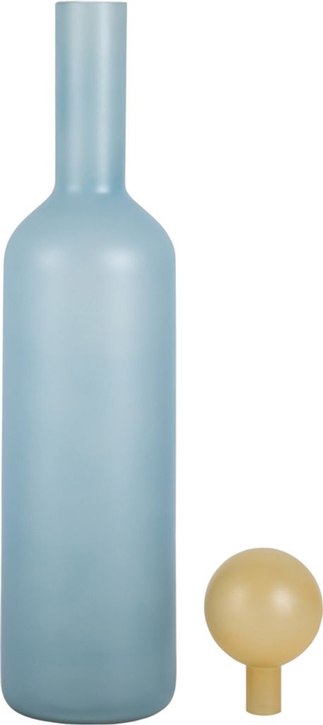 Present Time – Vase Alegre Botellin Large – Sanftes Blau und sanftes Gelb