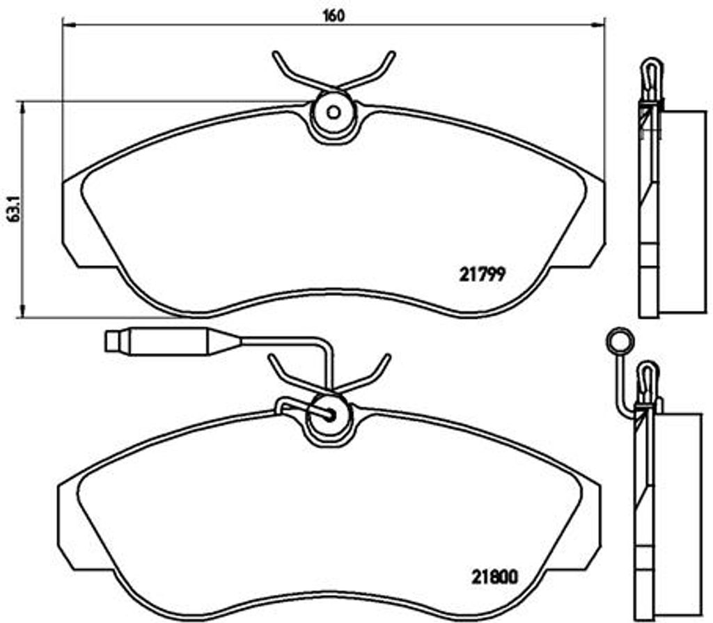 Brembo Bremsbelagsatz, Scheibenbremse Vorderachse P 23 069