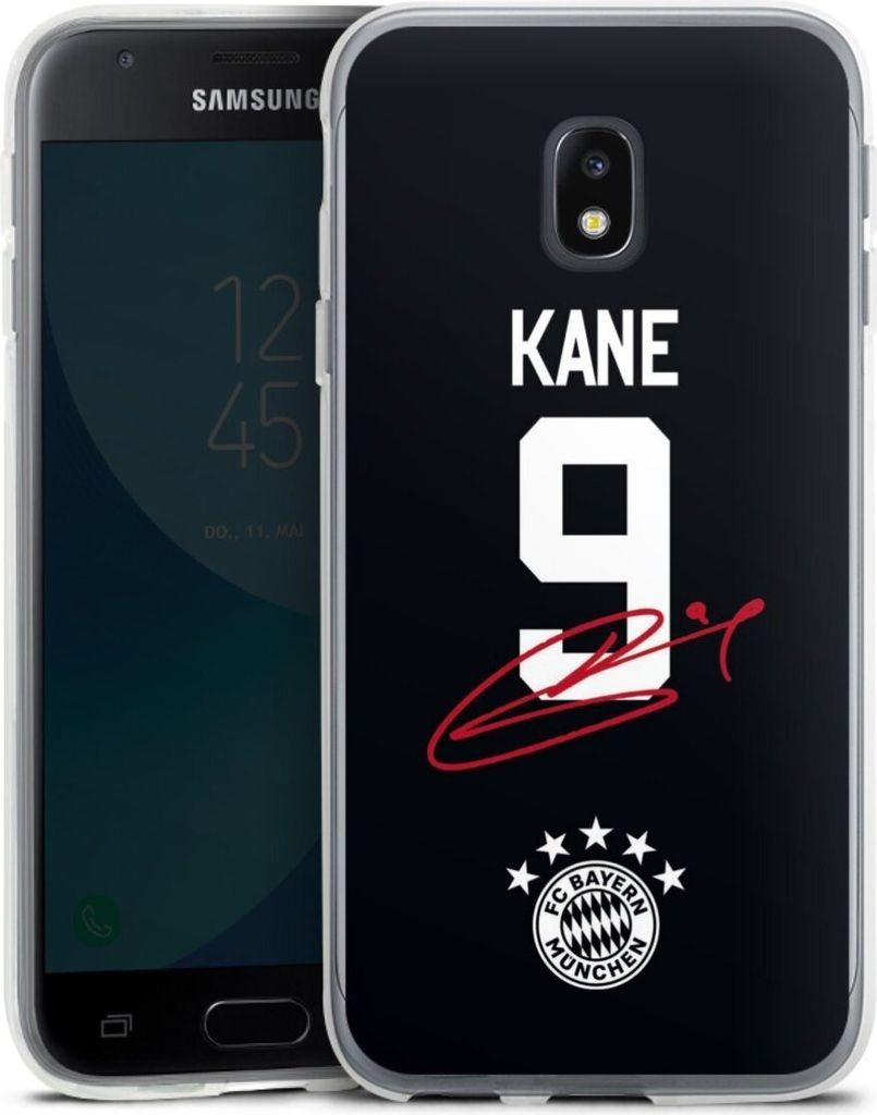 DeinDesign Handyhülle für Samsung Galaxy J3 Duos (2017) Silikon Hülle Case Smartphone Schutzhülle FC Bayern München Trikot Harry Kane