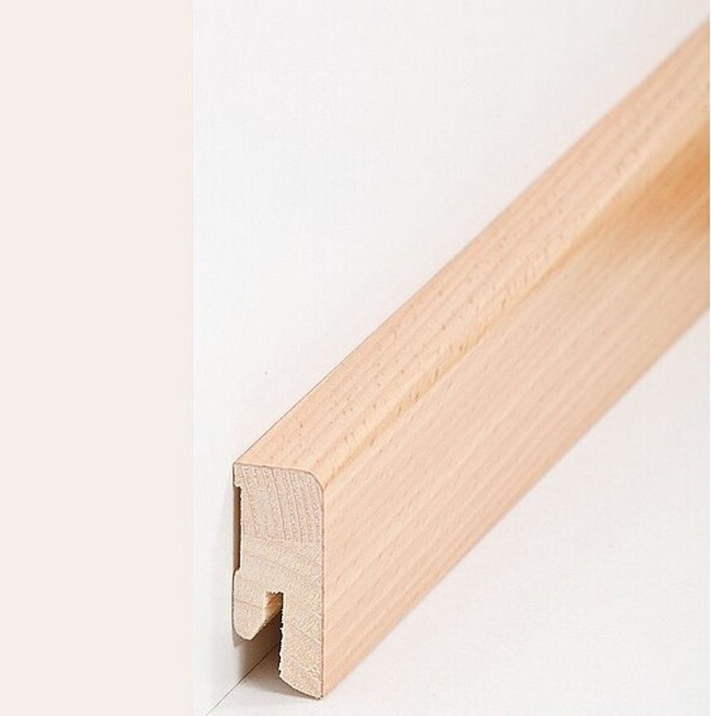 Sockelleiste Echtholzfurnier 16 x 40 x 2500 mm Buche Echtholzfurnier Fußleiste furniert by PROVISTON 25 Meter | 10 Stück