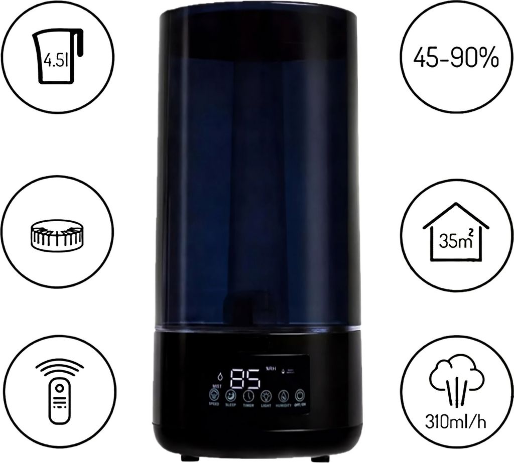 Luftbefeuchter Diffuser 4.5 l Aroma Air Humidifier Produktbild 14