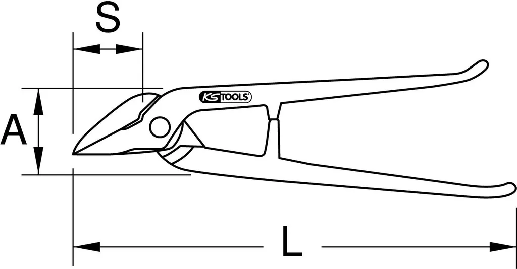 Ciseaux KS Tools BERYLLIUMplus 280 mm : Éliminez les risques d'étincelles