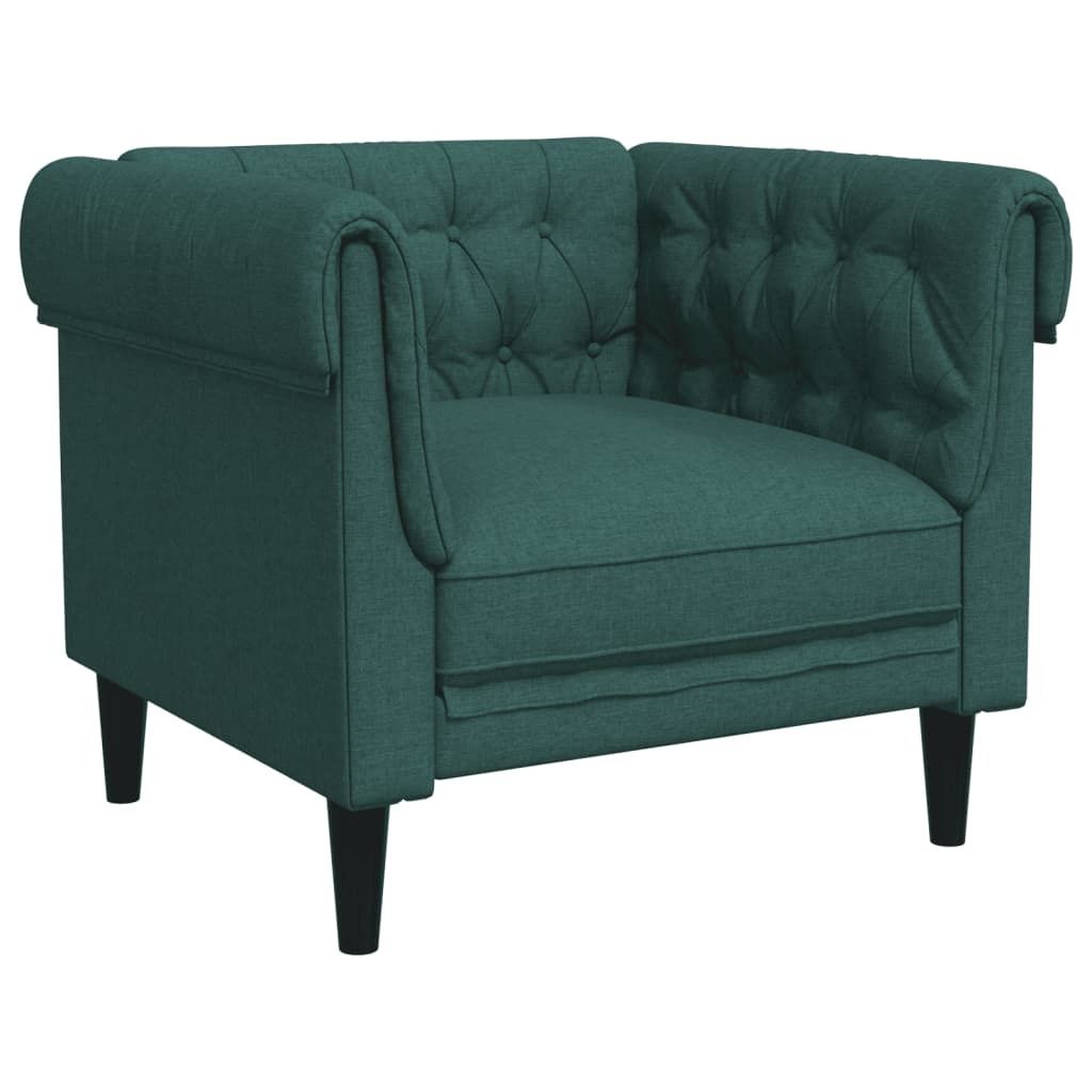 vidaXL Chesterfield-Sessel Dunkelgrün Stoff