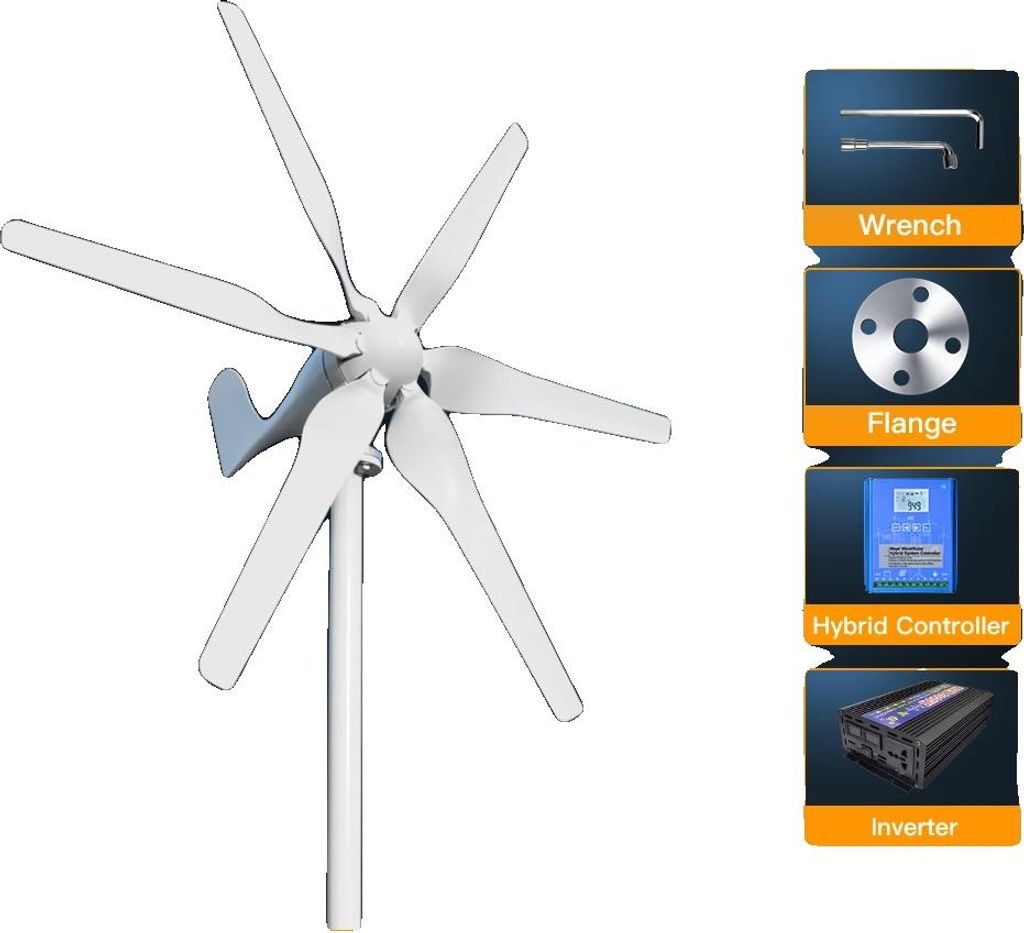 Windturbinen-Generator, 3000W, niedrige Anlaufgeschwindigkeit, Hybrid-Controller, Inselanlage 2-a, 3000W-a, 24V