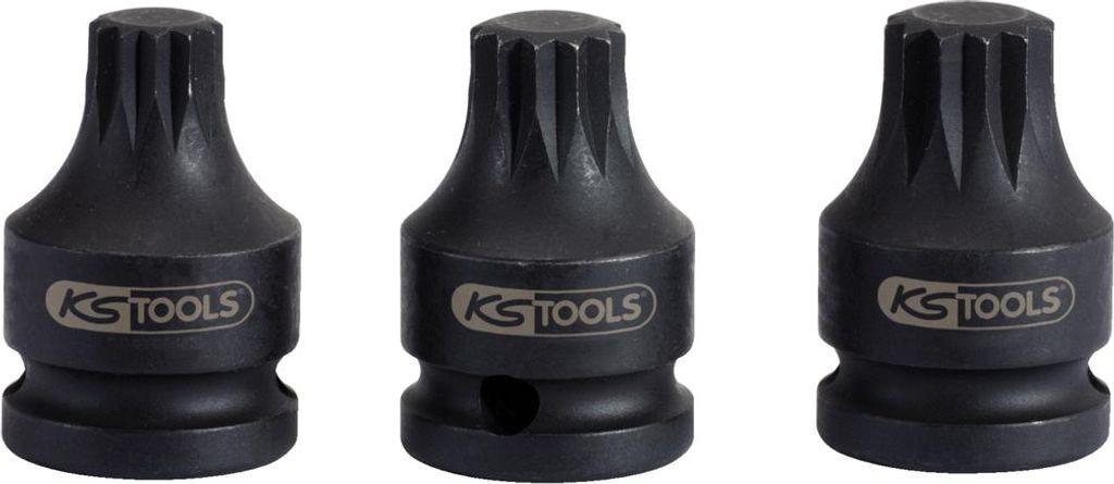 KS TOOLS 515.1171-E 1/2" Kraft-Bit-Stecknuss XZN,kurz,M14, auf Hänger