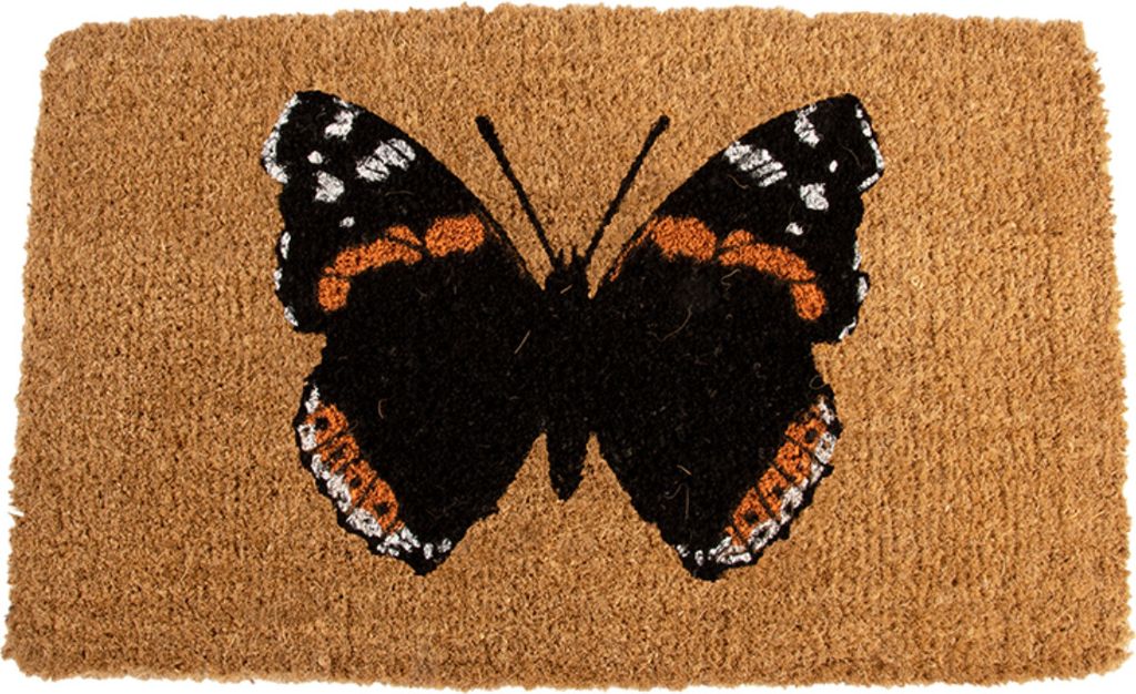 Landhaus Türmatte; Kokosmatte, Fussmatte Schmetterling