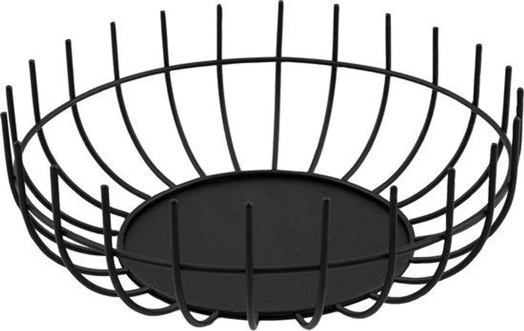 Panier vide-poche ou centre de table en fer noir 30 cm - Déco moderne