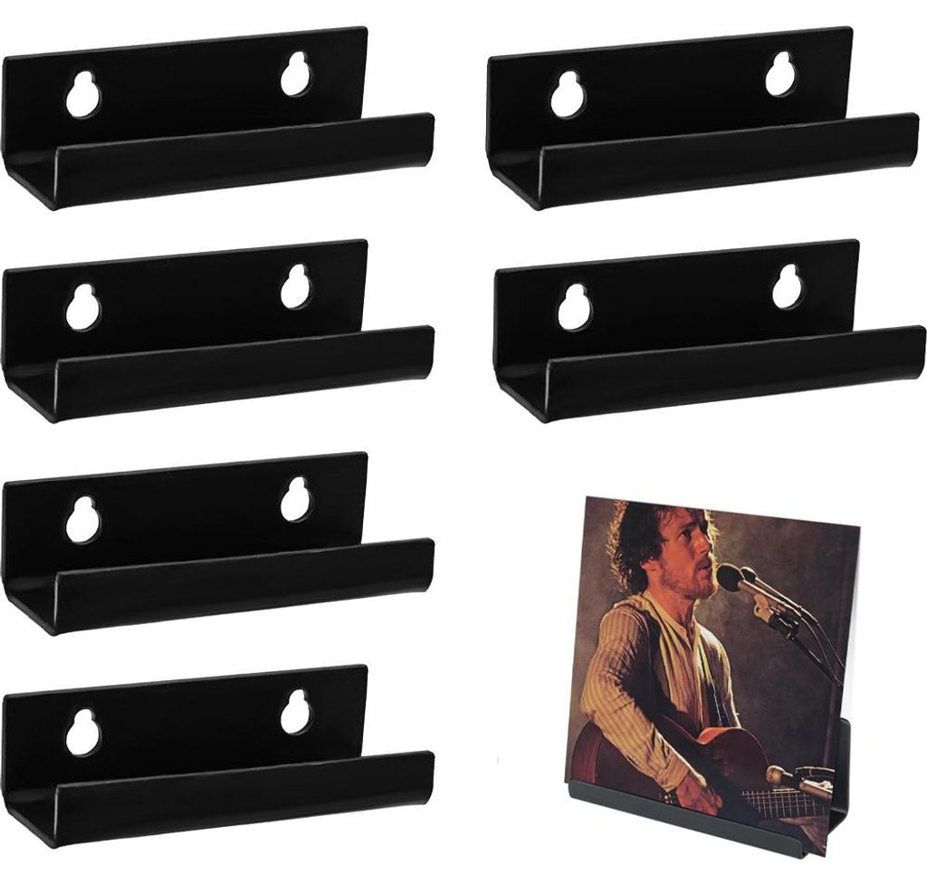 LP-Halter Wand – 6 Stück – Schallplattenhalter – Acryl – Produktbild 