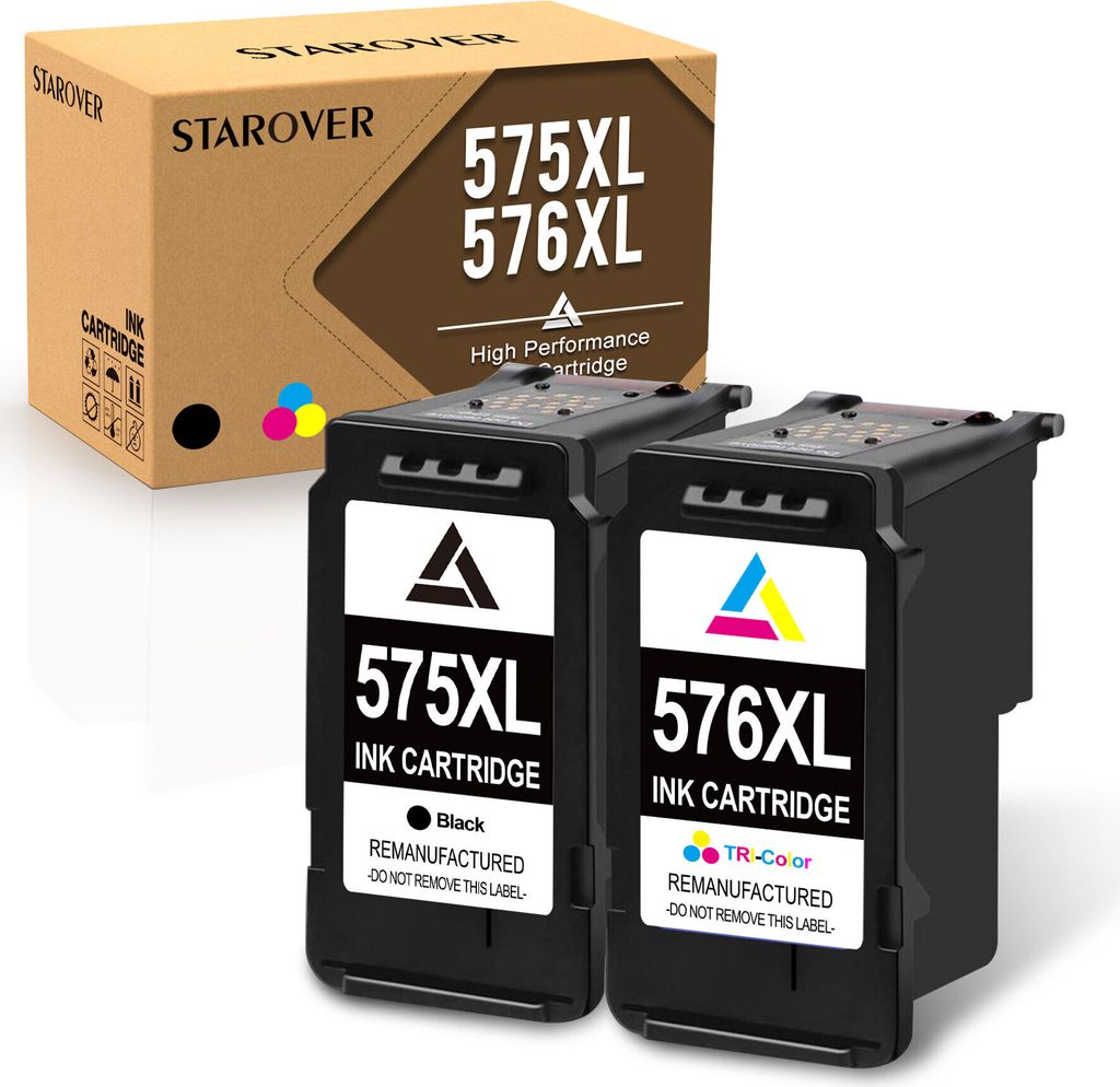 A product shot of two ink cartridges and their packaging.
