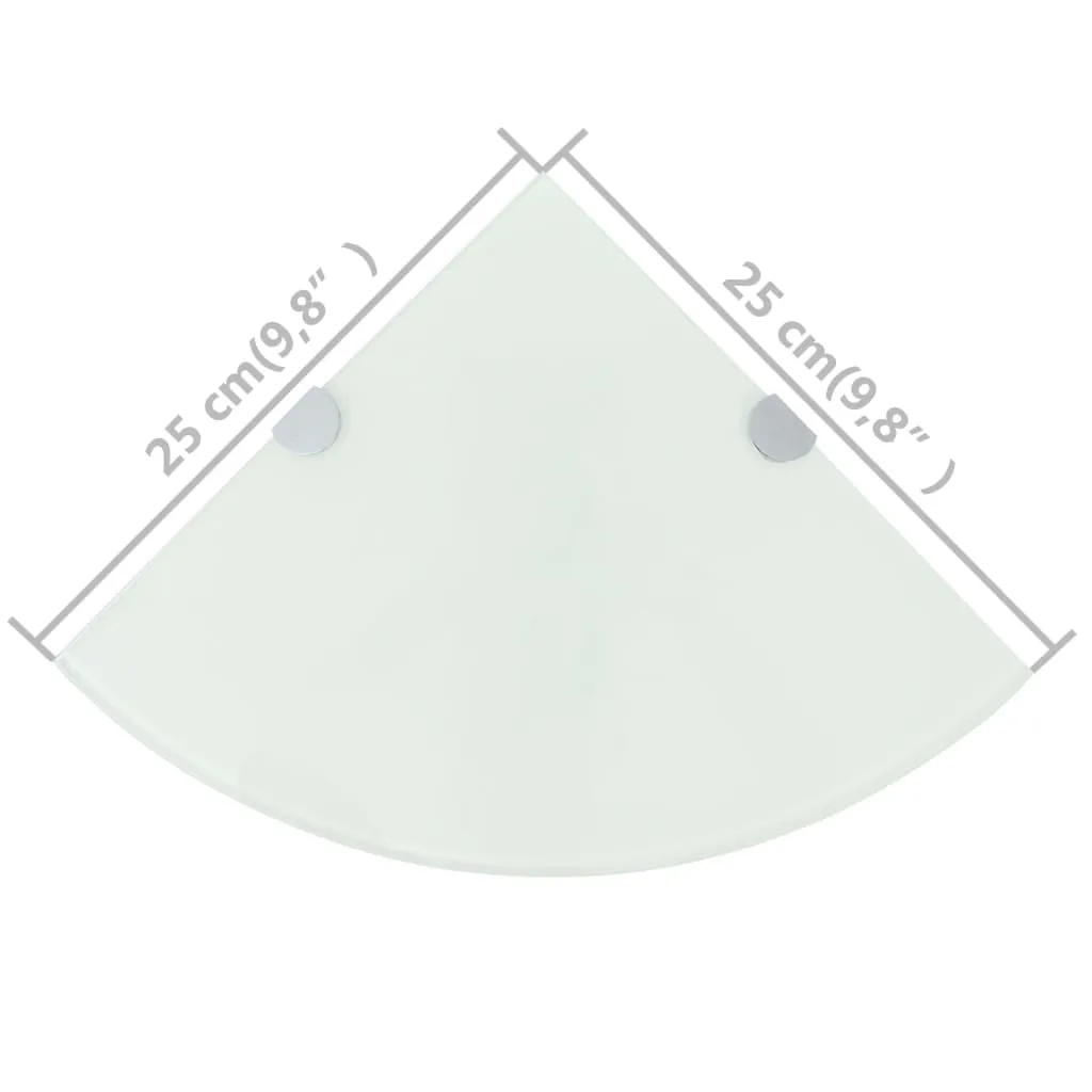Étagères d'angle vidaXL verre blanc 25 cm : la solution pour vos coins - 6