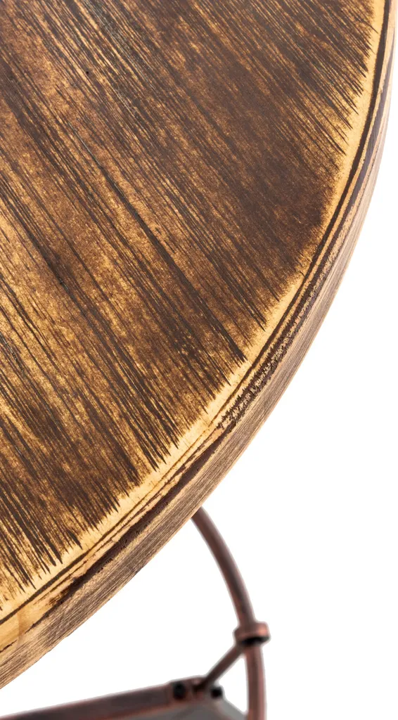 Table de bar ronde réglable Malita bronze - Mange-debout design chic - 3