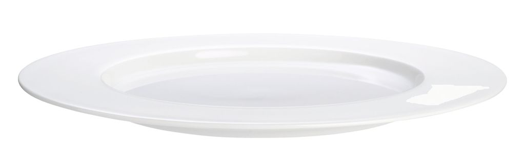 ASA Selection à table Vor- / Nachspeisenteller mit Fahne, Fine Bone China, Warmes Weiß, Ø 24 cm, 1954013
