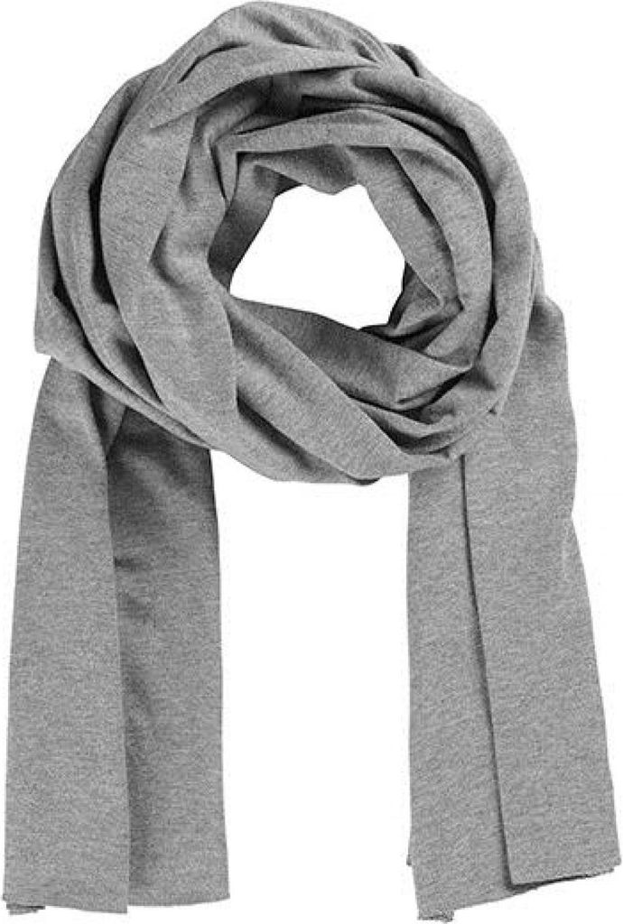 Neutral O93010 | Herren Schal Scarf / 100 % Fairtrade Baumwolle / 180 x 40 cm - Farbe: Sports Grey - Größe: 180 x 40 cm