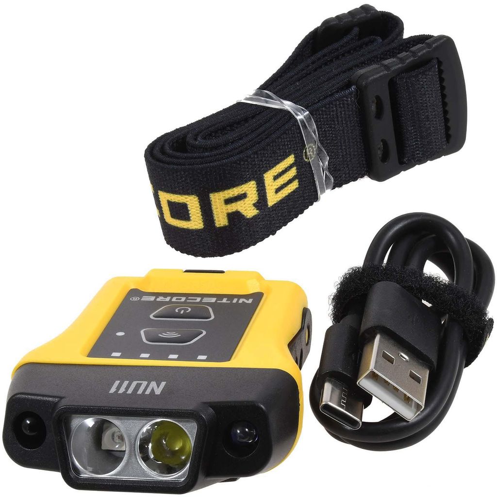 Nitecore NU11, Stirnband-Taschenlampe, Schwarz, Gelb, Produktbild 