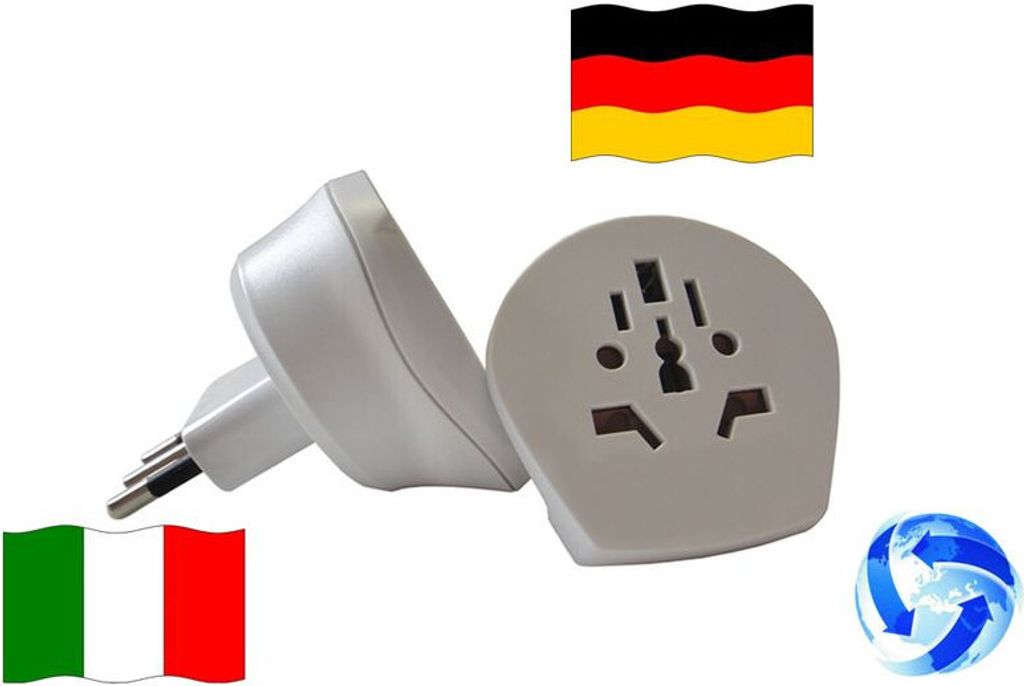 Reiseadapter Welt auf Italien + Deutschland - Skross Combo-World 1.500213