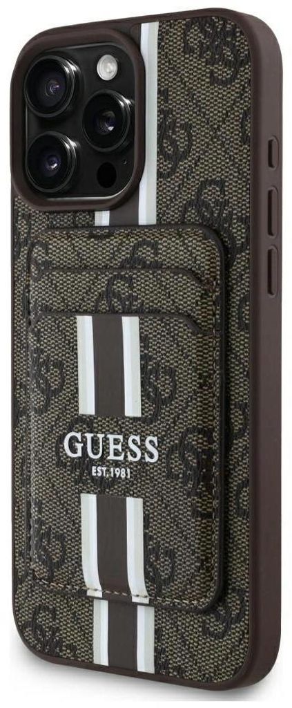 Guess 4G Stripes Etui Magsafe für iPhone 16 Pro Max