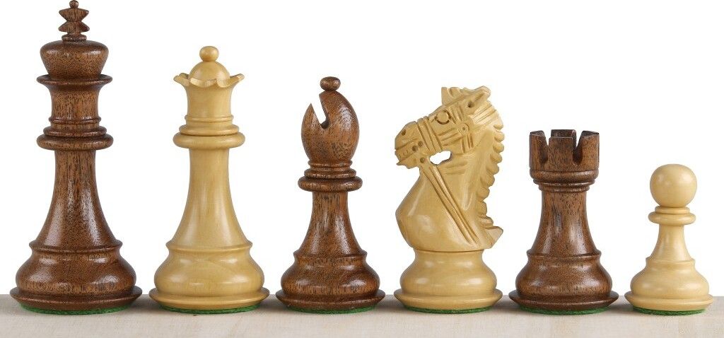 King's Bridal Akazie/Buchsbaum Schachfiguren 3,75 Zoll