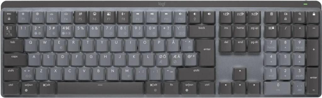 Logitech Master Series MX Mechanical Mini - Tastatur - hinterleuchtet - kabellos - Bluetooth LE - QWERTY - Nordisch (Dänisch/Finnisch/Norwegisch/S...
