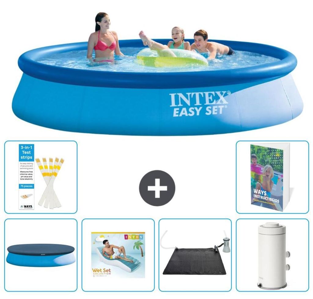 Easy Set Pool Rund - 396x84 cm - 7-teilig S70