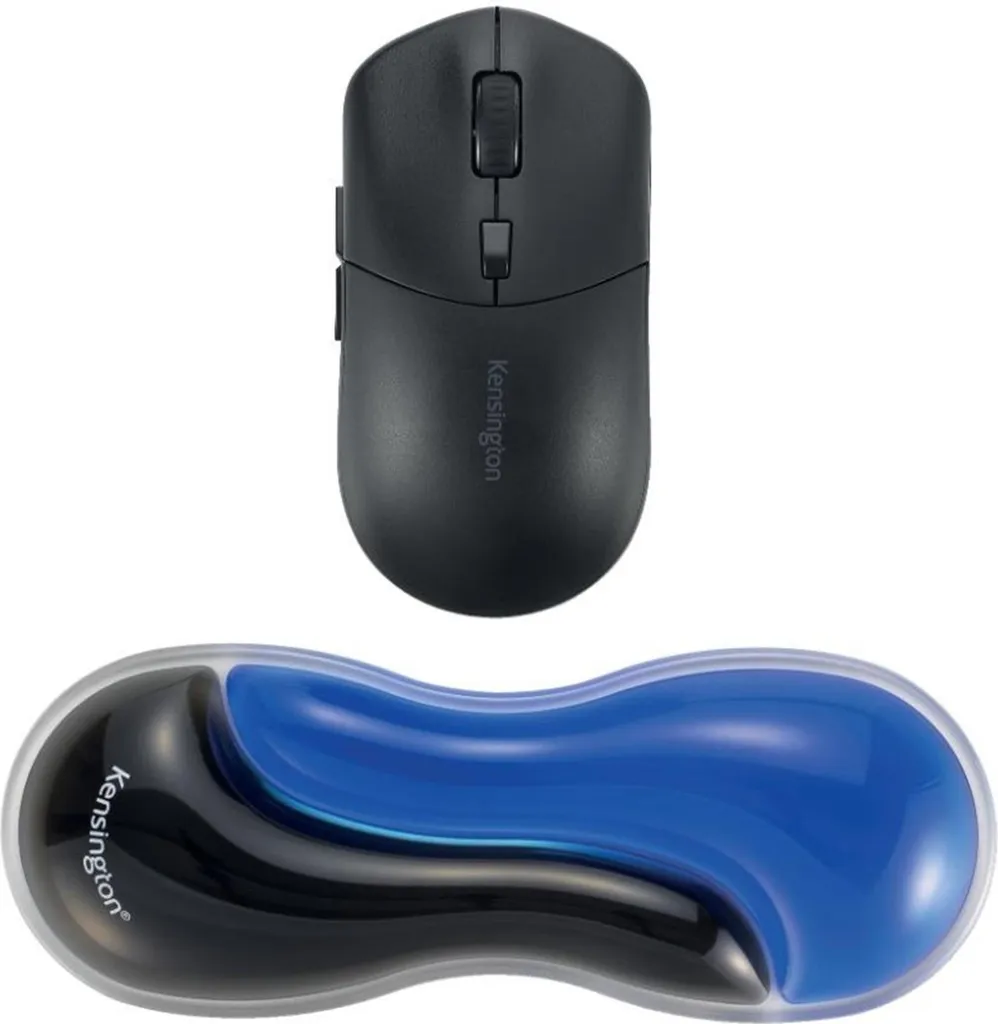 Repose-poignet gel Kensington Slim Duo bleu et noir pour clavier fin