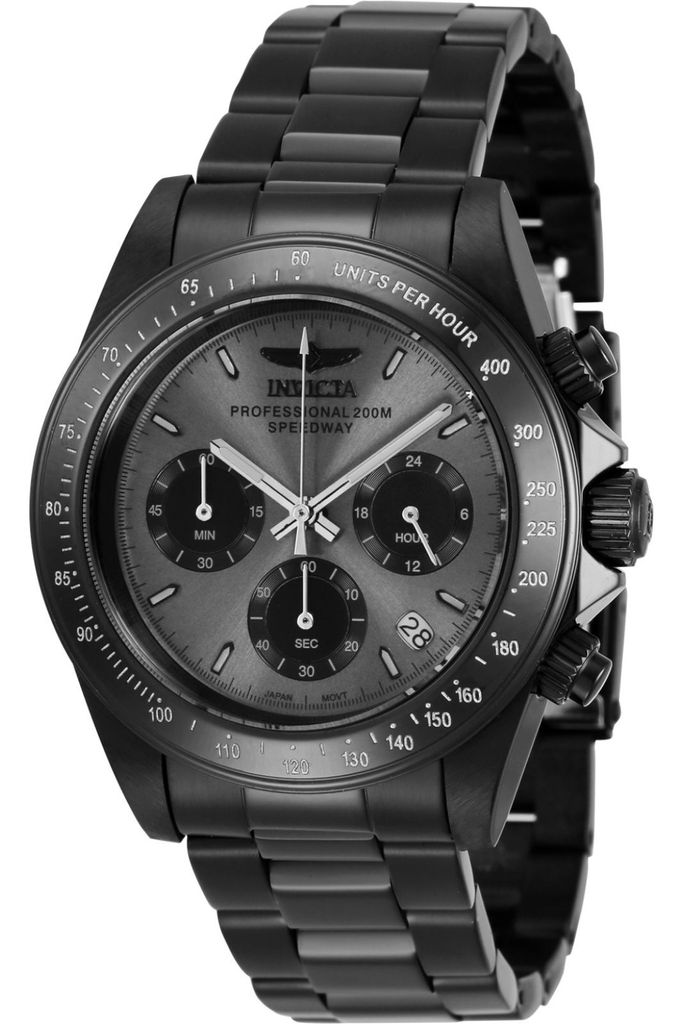 Invicta Speedway 36741 uhr - Wasserdicht - Analog - Quarzuhrwerk - Edelstahl mit grauen zifferblat - 39mm