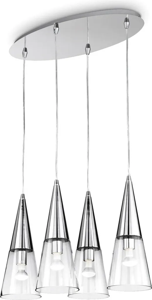 Suspension argentée en verre Laconi - Finition miroir et design luxueux
