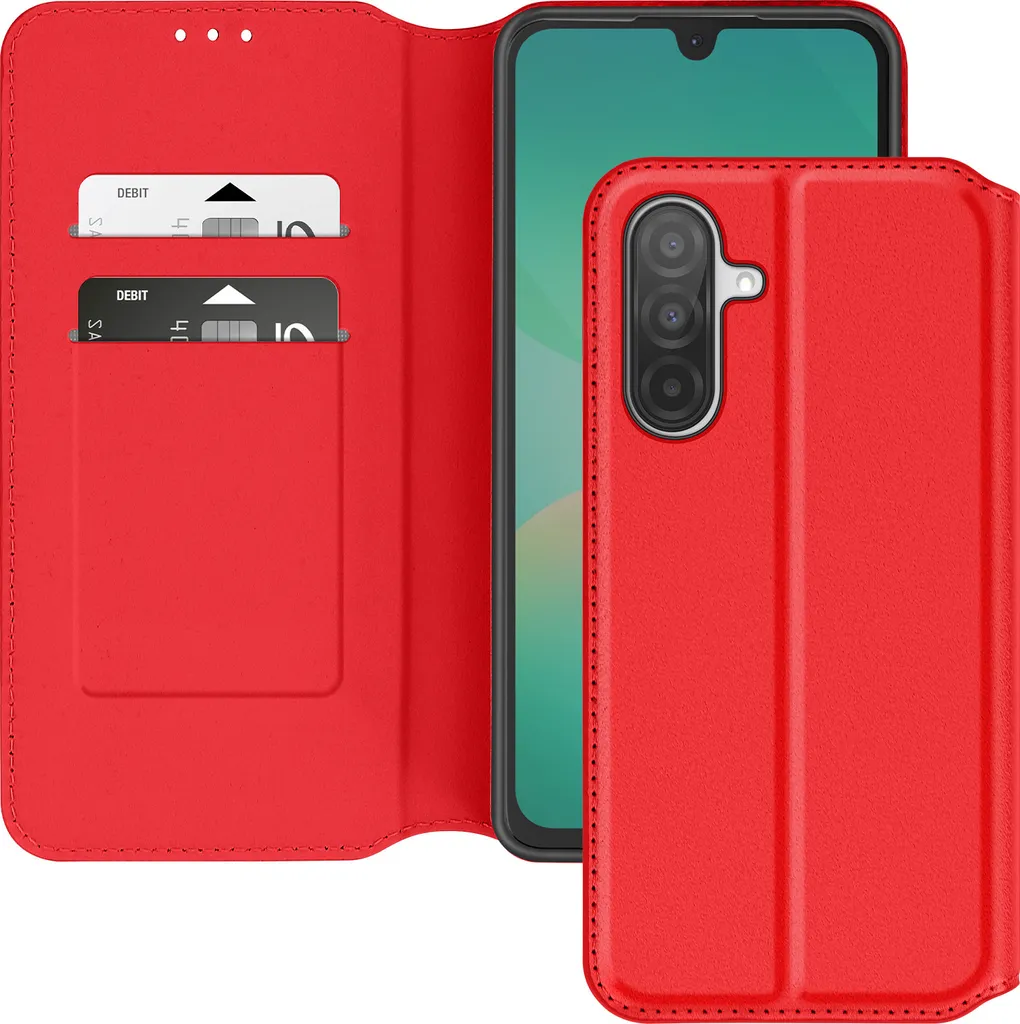 Custodia Samsung Galaxy A26 Avizar Rosso: Flip Case con Portacarte