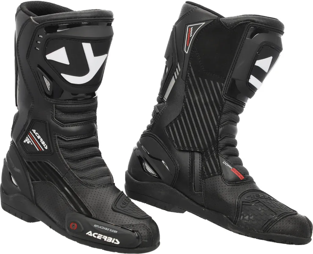 Bottes Acerbis Tire-bouchon Noires 39 : Pieds au Sec et Protection CE