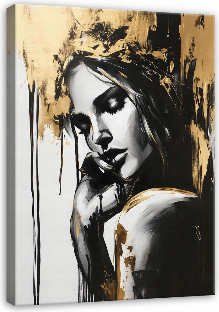 Leinwandbilder Wandbild Abstrakt Frau 100x75 cm XXL Modern Leinwand Bilder Leinwandbild Wohnzimmer Schlafzimmer Wanddeko