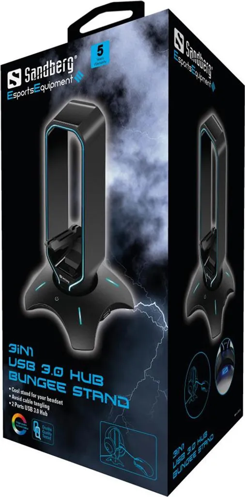 Support de câble de souris avec hub USB 3.0 actif à triple port