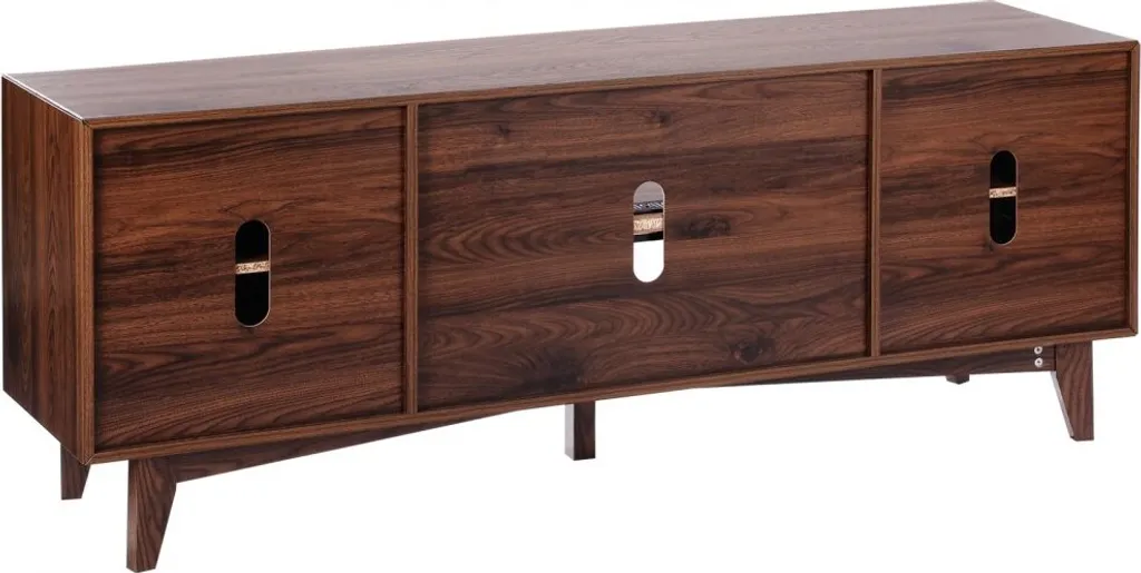 Support TV 191 cm noyer et rotin véritable - Meuble TV Boho long format - 12