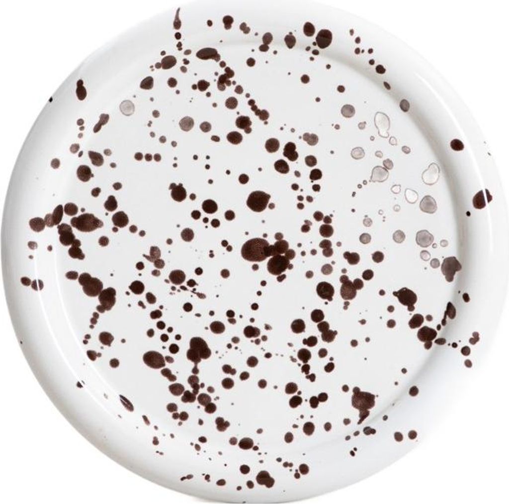 HOMLA WILORA Dessertteller gefleckt braun 21 cm Produktbild 