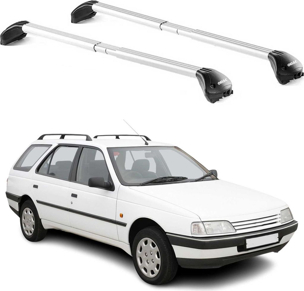 Dachträger für Peugeot 405 406 407 Kombi 1988-2012 5 tür 100kg Alu Silber 2x ABE
