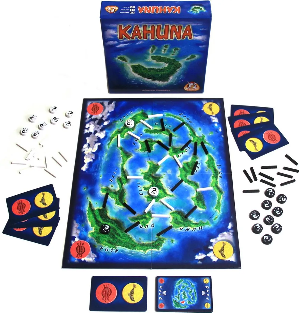 Jeu Kahuna blanc original par Jeux Goblin - Édition compacte en bois
