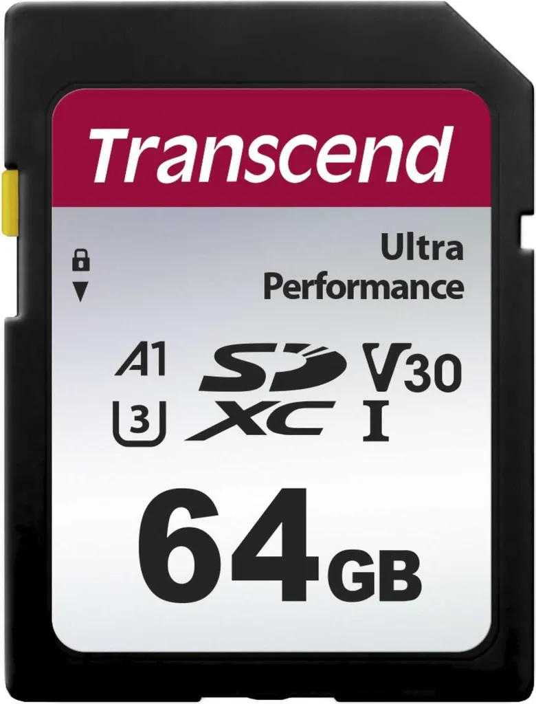 Carte SDXC V30 Transcend 340S 64 Go avec performance applicative A2