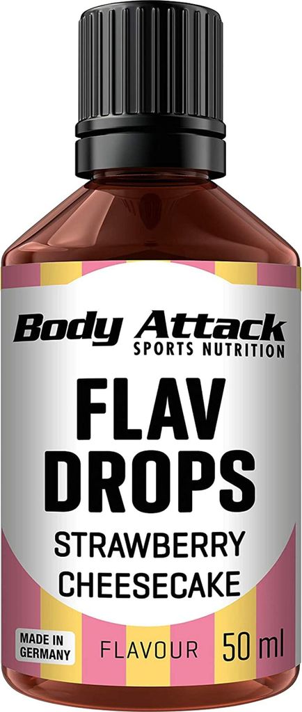 Body Attack Flav Drops - 50 ml Strawberry-Cheesecake