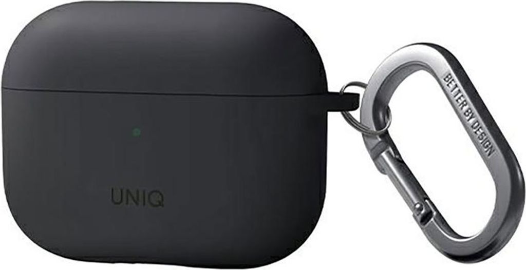 Uniq Etui Nexo Airpods Pro 2 Gen + Ohrhaken Silikon Szary/Charcoal Grau