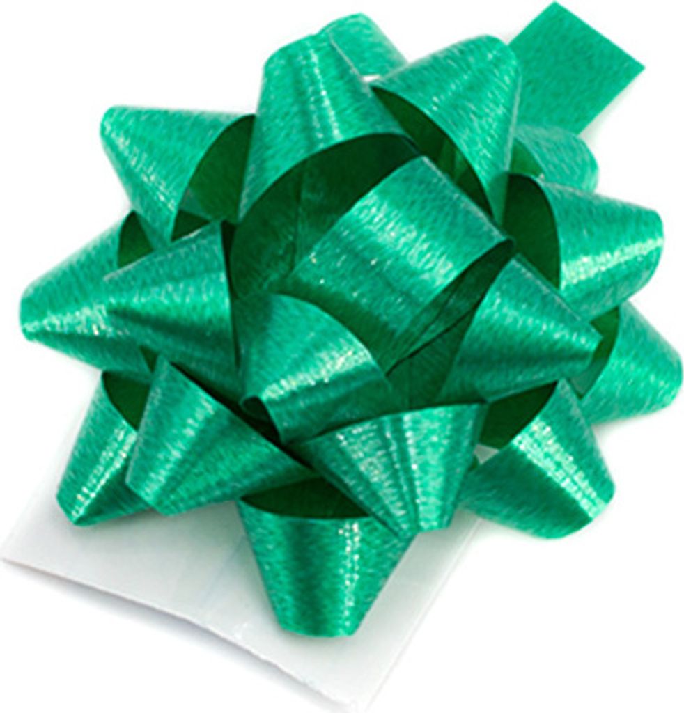 10 Geschenkschleifen Rosetten 4cm , Farbe:grün Produktbild 