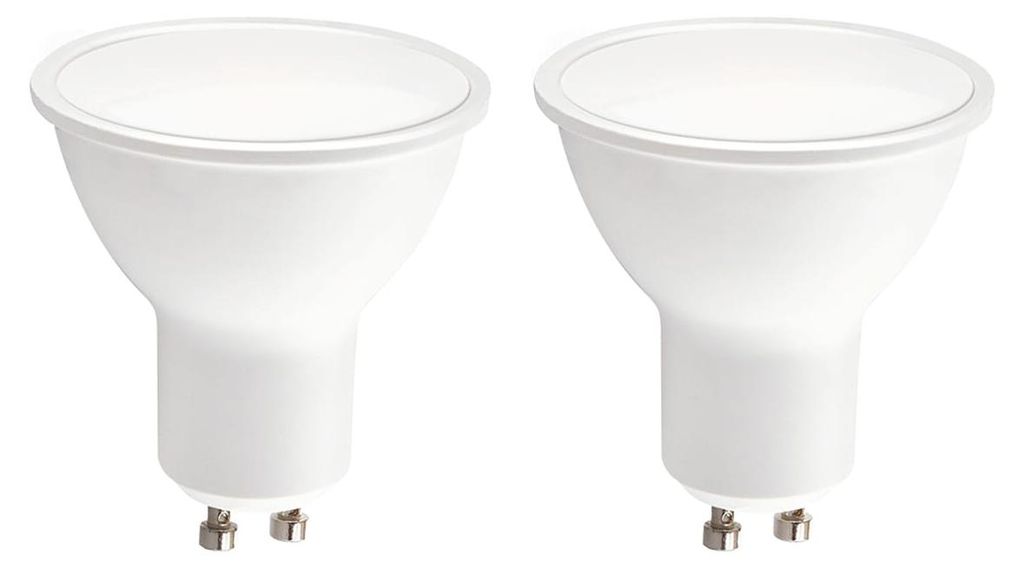 Kobi LED-Spot GU10 8,5 W - 800 lm - 6500 K - 230 V - Für Arbeitsbeleuchtung, Spiegelschränke oder Garagen - GU10-Fassung - 2 Stück