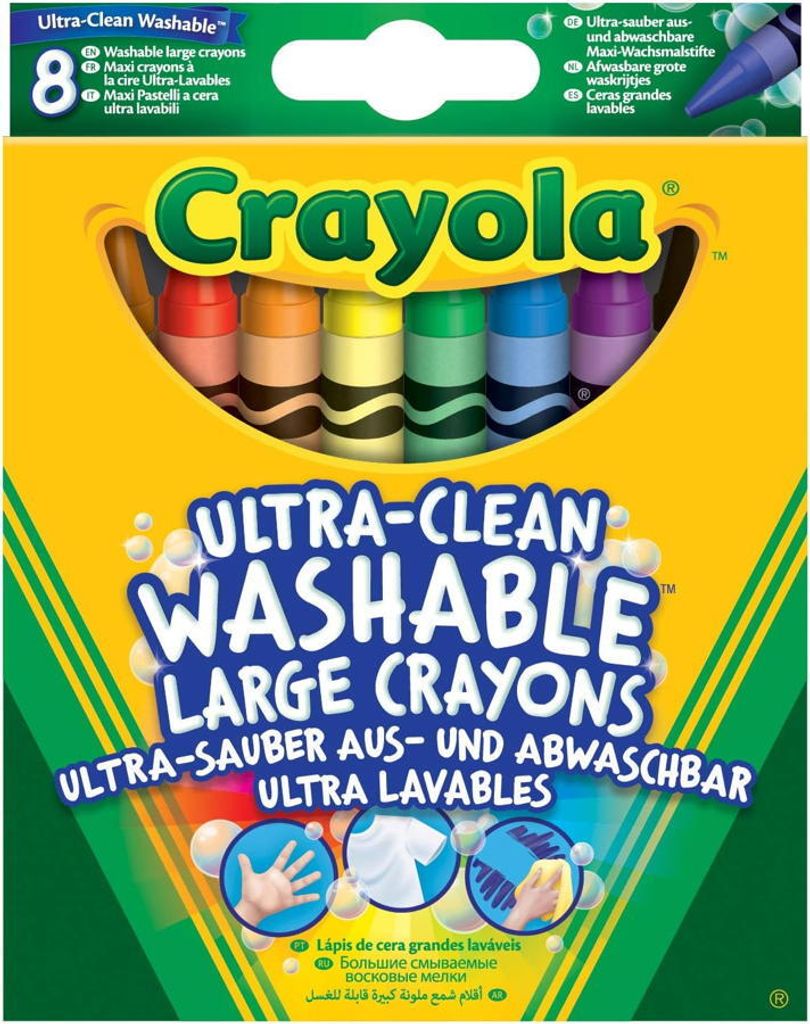 Crayola – Extra große, abwaschbare Wachsmalstifte – 8 Stück Produktbild 