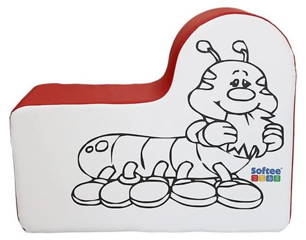 Grande Figure Worm 64 cm Multicolore au Design Abstrait et Élégant