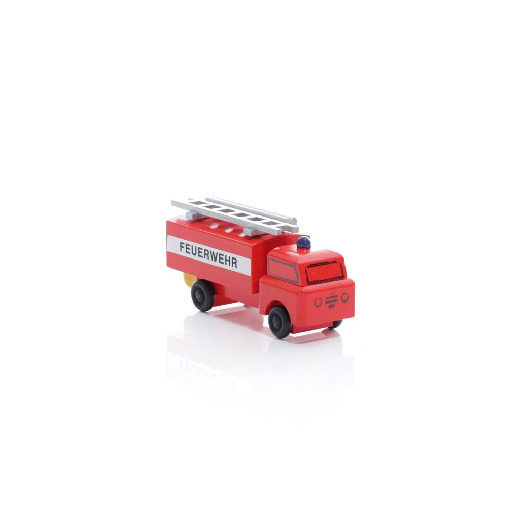 Holzspielzeug Feuerwehrauto Gerätewagen HxBxT 4x8,5x3cm NEU
