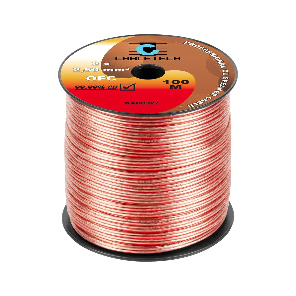 Câble enceinte cuivre OFC 2x2,5 mm Cabletech - Qualité sonore pro