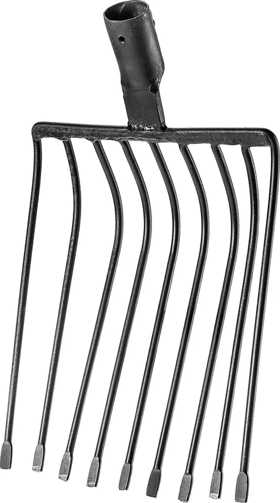 Fourche à bêcher 9 dents en acier pour pierres et sols difficiles - 5