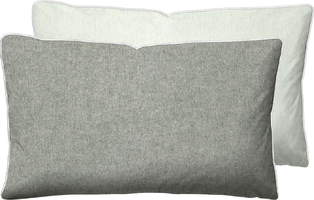 biberna Melange-Flanell Bettwäsche 0840500 MELANGE UNI color: sturmgrau, size: 1x 40x60 cm